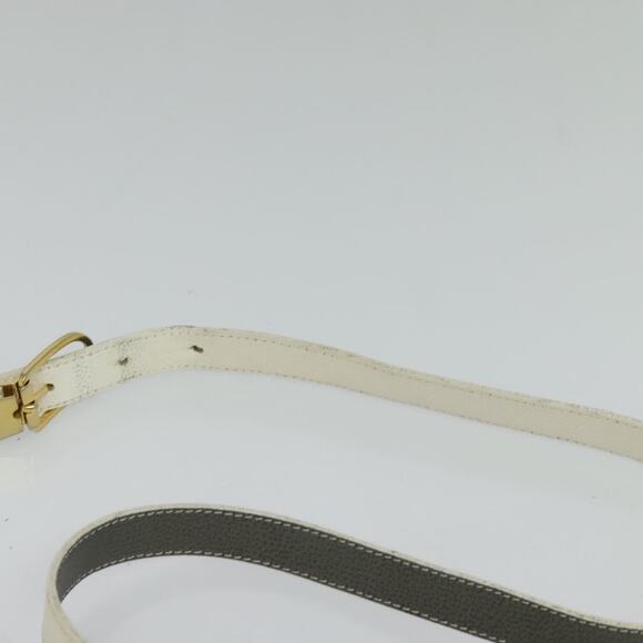 DIOR Honeycomb Canvas Shoulder Bag Pvc White Gold - Picture 8 of 12